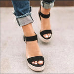 Ankle Buckles Sandalia Espadrilles Female Sandals Shoes