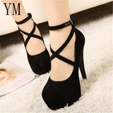 Shoes High Heels Suede ladies shoes Big 42