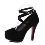 Shoes High Heels Suede ladies shoes Big 42