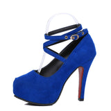 Shoes High Heels Suede ladies shoes Big 42