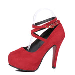 Shoes High Heels Suede ladies shoes Big 42