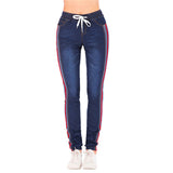 Women Large size stretch plus loose denim Jeans Elastic